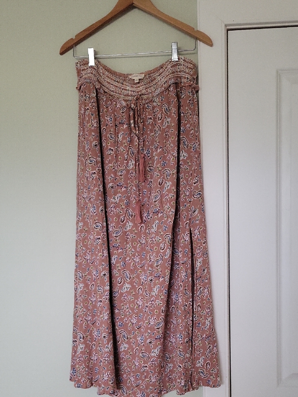 Promesa Dusty Rose Paisley Maxi Skirt